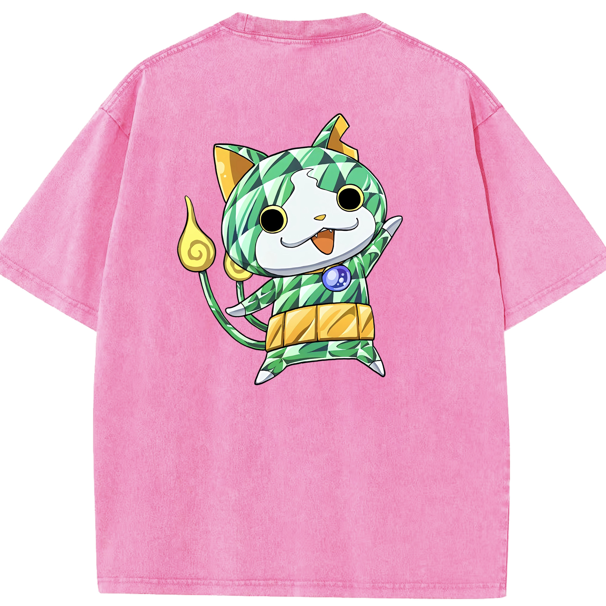 （画像用） 妖怪ウォッチ Yo-kai Watch 綿100% ヴィンテージ風 半袖Tシャツ（背面プリント）